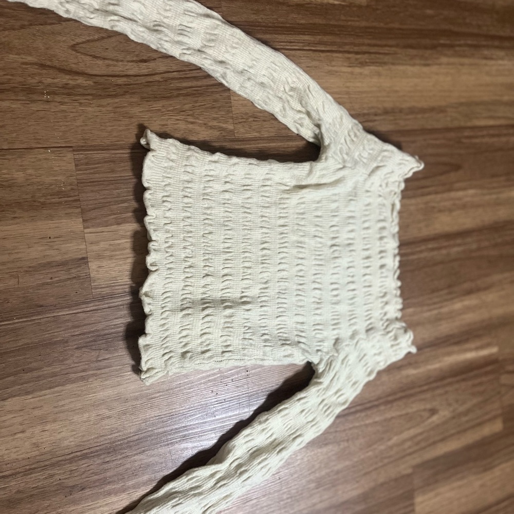 Twik Off-White Textured Knit Top
